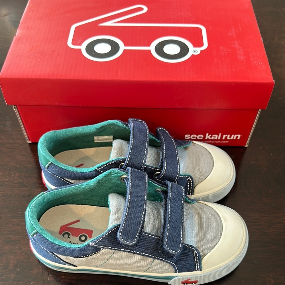 See Kai Run Kids' Blue and Gray Sneakers